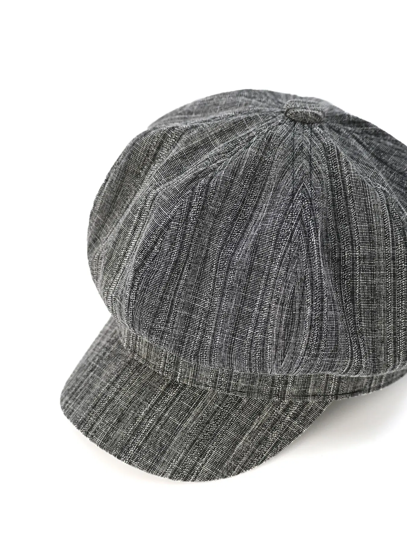 French Vintage Striped Octagonal Hat, Deep Mixed Stripe Texture, Soft Top Comfort, Unisex Fall Winter Commuter Painter Cap, Classic Hat