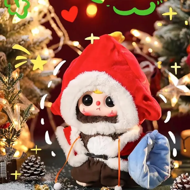 Christmas Themes Baby Three 400% Merry Christmas Limited Edition Hanging Card Vinyl Plush Doll Christmas and New Year Gifts