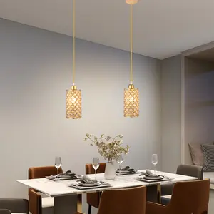 Modern Luxury Nordic Crystal Chrome Gold LED Ceiling Lamp Chandelier Pendant Light Fashionable Indoor Decorative Home Restaurant Kitchen Dining Room Lighting QH-MP034