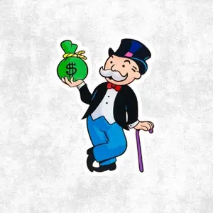 Rich Man Sticker – Monopoly Money Boss Aesthetic