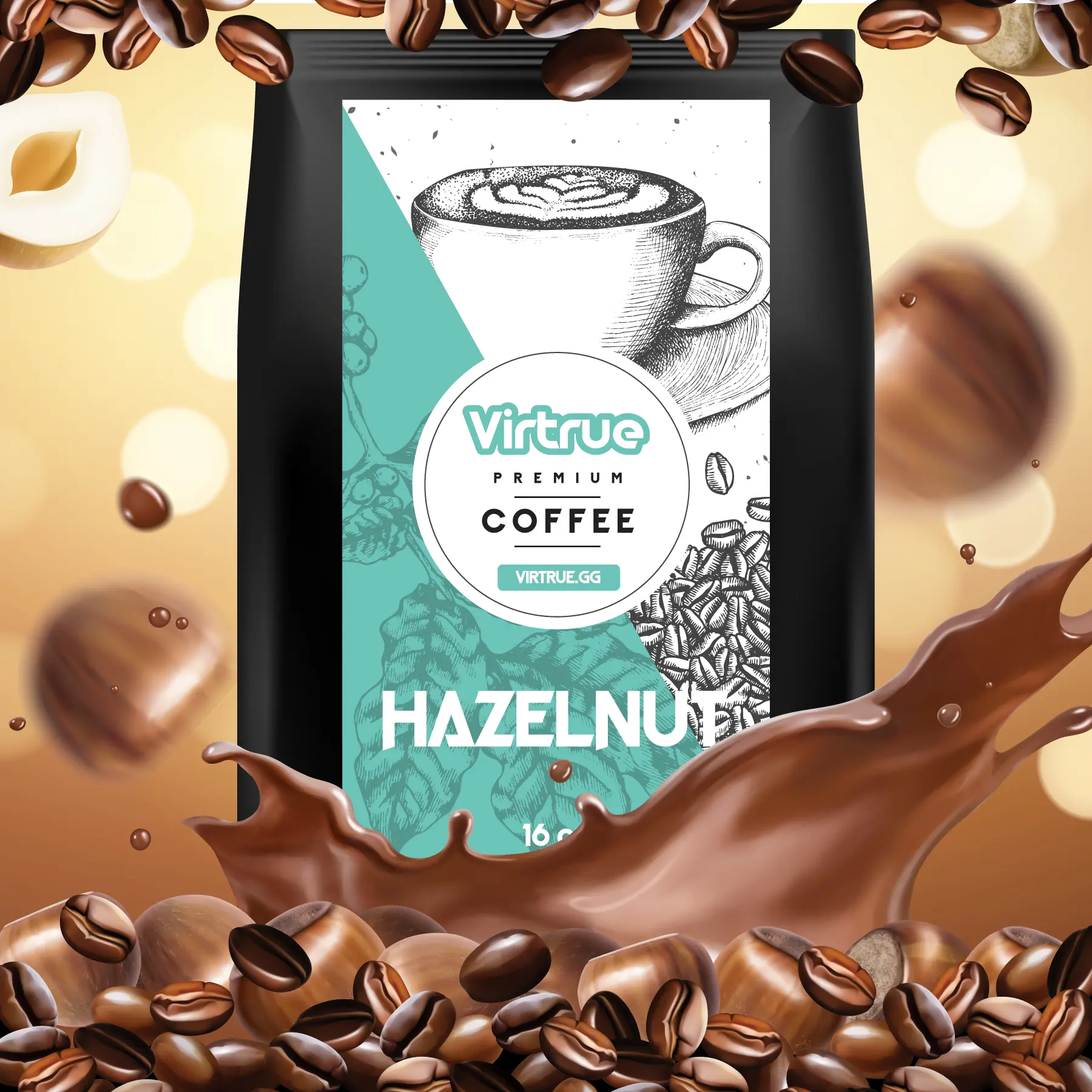 Flavored Coffee 16oz Sugar Free Organic Natural