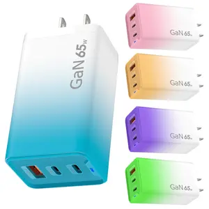 USB C Charger Block Multiport Fast Charging Adpater 2 PD USB-C & 1 USB-A Port Vibrant Color for iPhone, iPad, SamSung, Google, Galaxy & More