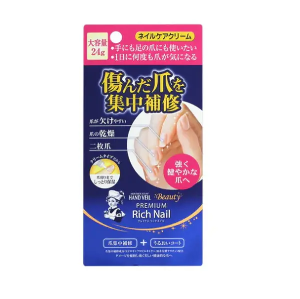 Rohto Mentholatum Hand Veil Beauty Premium Rich Nail Large Capacity 24g for Luxurious Nail Care with Premium Rich Formula and Large Capacity
