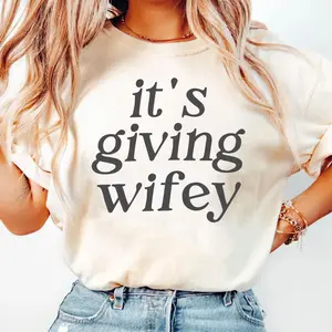 Its Giving Wifey T Shirt, Bride To Be Shirt, Newlywed Tee, Engagement Gift, Honeymoon Outfit, Wedding Day Tshirt, Unisex Short Sleeve Tee, Classic Streetwear