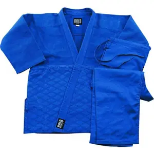 SINGLE WEAVE JUDO SETS with white belt Blue
