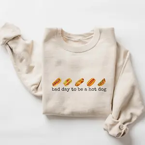 Bad Day To Be A Hot Dog Sweatshirt/T-Shirt, Funny BBQ Outfit, 4th Of July Sweatshirt, Glizzy Meme Crewneck, Summer Cookout Tee, Foodie Gift Apparel
