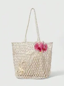 Fashionable Butterfly Orchid Beach Bag, Includes Accessories, Casual Women's Shoulder Bag, Shoulder Satchel, Acetate Material, Perfect for Leisure Use, Handbag Shoulder Purse