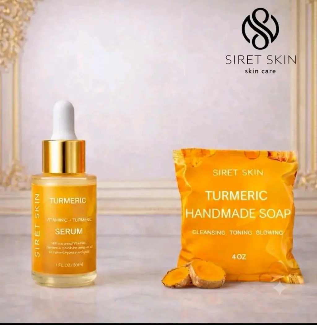 Tumeric Set 2 pcs Serum vitamin C + Soap Handmade, Siret skin - worldcashop usa, Siret Cosmetics