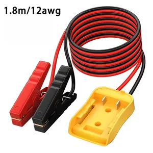 Car Jump Starter Cable, Compatible with Dewalt 18V/20V Lithium Batteries, for Gas and Diesel Engine Boost, Heavy-Duty Jumper Wire (Battery Not Included)