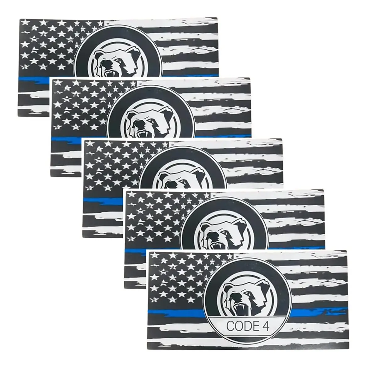 Bumper Sticker, Thin Blue Line, Code 4, Humanizing The Badge!