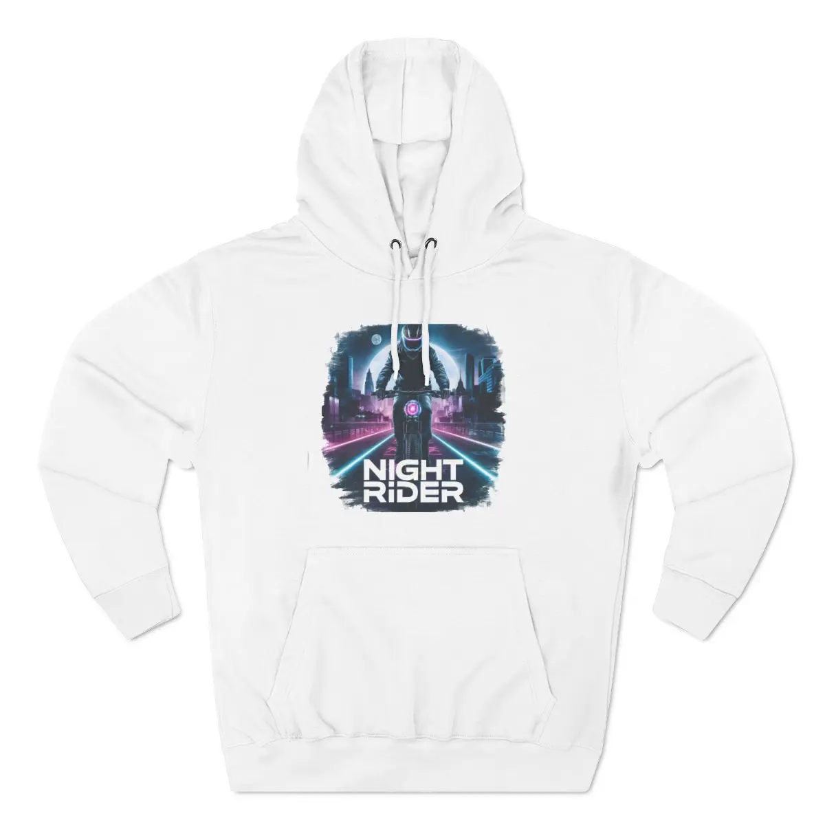 Night Rider Men's Three-Panel Fleece Hoodie