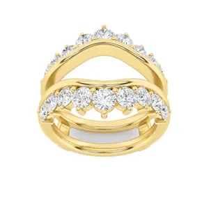 2.00ct 14K Yellow Gold Insert Jacket Round Diamond Ring