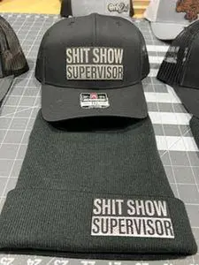 Sh t Show Supervisor Hat + Beanie Bundle - Richardson 112 Trucker Hat