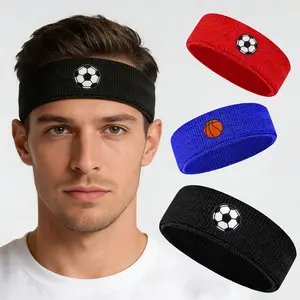 Cartoon Sports Headband | High Elasticity Sweatband for Basketball, Running, Soccer Fitness - Polyester Knit Fabric
