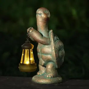 Turtle Solar  Outdoor Garden Statue,  Statue with Solar Light Lantern, Decorative Lawn, Yard Outdoor Turtle Decoration.   Decoration, Gifts for Women