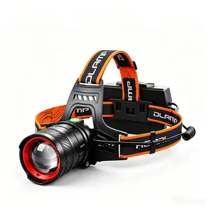 Ultra-Bright LED Headlamp Rechargeable, Zoomable Tactical Head Flashlight with Power Bank, 90° Adjustable, for Camping, Fishing & Mechanics