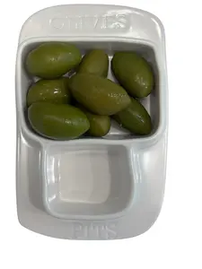 Mediterranean Olive Pit Tray – A lightweight melamine version of my ceramic olive pit trays—perfect for easy entertaining.Martini Olive Appetizer Dish for Entertaining, Cocktail Garnish Tray, Olive Holder with Pit Dish, Reusable Melamine Hostess Tray