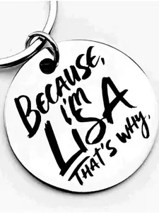 Lisa Style Letter Stainless Steel Keychain - Minimalist Personalized Accessory, Elegant Retro Fashion, Preferred Gift Accessory, Personalized Heart Tag