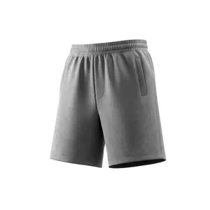 Cotton SPORT Athletic SHORTS Open Bottom Exercise SHORTS Loose Fit with Pockets for Comfort Gray Ideal for Workout and Casual Wear
