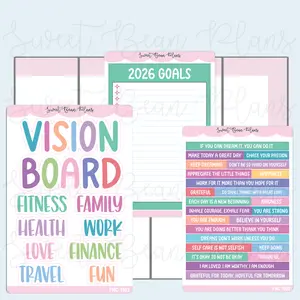 Vision Board Journaling Sticker Bundle | Fnc 1303-05