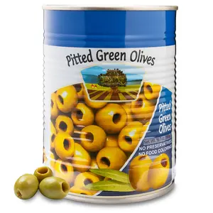 Whole Green Olives, Pitted & Sliced - Perfect for Salads, Pizzas, Appetizers & Mediterranean Dishes, No Preservatives - In 19 oz Can