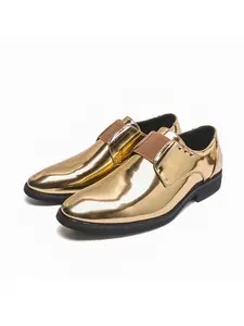 Men Loafers Gold Classic Fashion Stage Performance Party Dress Men Shoes