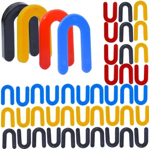 Plastic Shims Horseshoe-Shims for Leveling - 400 count U Shaped Tile Spacers,Blue 1/16, Red 1/8, Yellow 3/16, Black 1/4