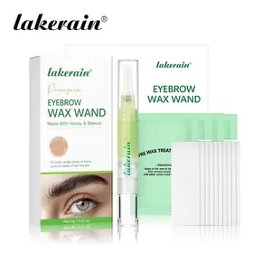 Eyebrow & Facial Hair Removal Wax Kit - Precision Wax Pen Applicator, Includes 10 Cotton Strips & 4 Cleansing Wipes, Water-Soluble & Gentle Formula with Honey and Jojoba, Long-Lasting Smooth Results, No Heat Required, Travel-Friendly