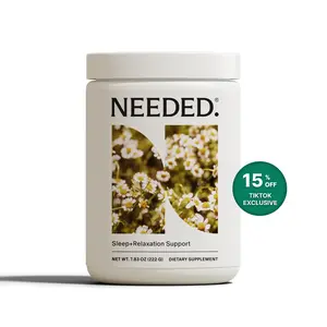 Needed. Sleep and Relaxation Support - Powder Blend - For Relaxation and Sleep Support - With Chamomile and Magnesium for Enhanced Sleep Support - Safe and Effective Nutrients & Botanical Blend for Calm Sleep Supplement