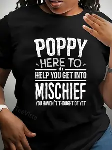 100% Cotton Poppy Tee Shirt from Grandchildren Funny Grandfather Poppy T-Shirt