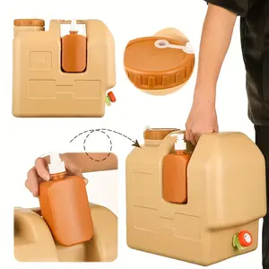3.96 gallon /5.28 gallon /7.93 gallon portable water storage bucket with faucet | Large-capacity camping bucket water storage tank, leak-proof outdoor water dispenser, suitable for RV, picnic and emergency | PE material,