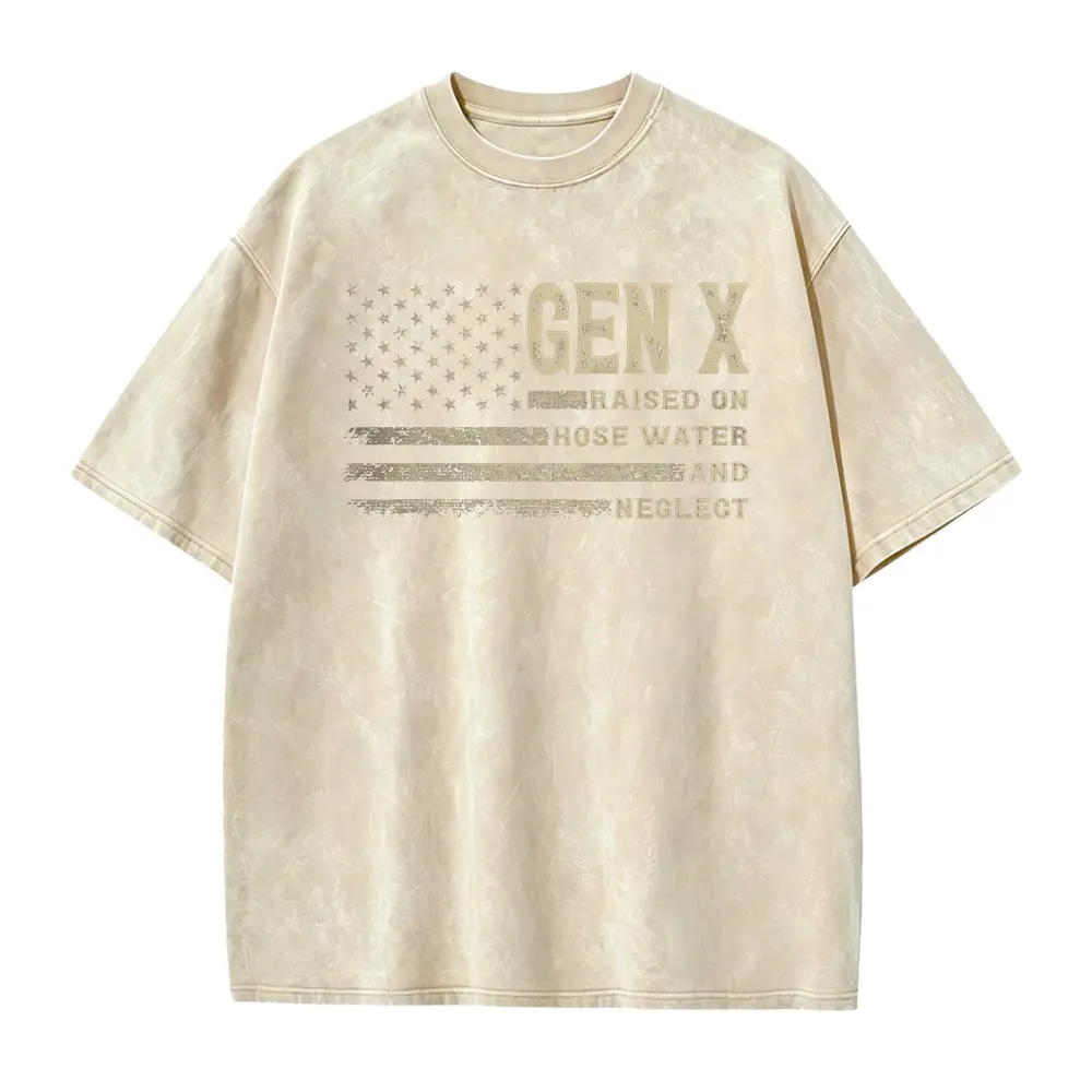 Vintage Gen X Raised On Hose Water And Neglect T-Shirt, Sarcastic Shirt, Funny Quotes Shirt, Mens Womens Unisex T-shirt