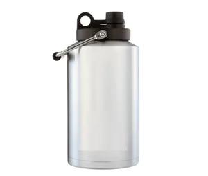 Heavy-Duty 1-Gallon Silver Water Carafe Insulated Stainless Steel Drinkware Jugs