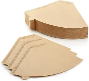 Unbleached Paper Coffee Filters, 100-Count #4 Size, Compatible with 8-12 Cup Coffee Makers, Fits 8-12 Cups
