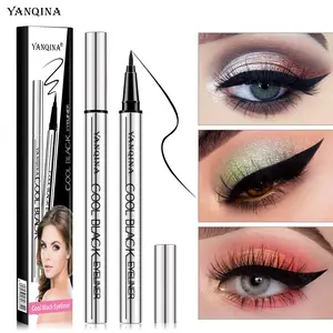 YANQINA Long-Lasting Eyeliner – Lightweight, Waterproof, Vegan & Cruelty-Free, 24-Hour Smooth Application, Ultra-Creamy & Silky Texture, Shade #01, Perfect for Cat Eyes & Winged Liner, TikTok Trending Makeup, Viral Beauty Must-Have, Shop Favorite marker