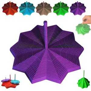 3D Printed Expanded Sensory Fidget Star,Expandable Fractal Fidget Toys Hexagon with Handle,Honeycomb Whirling Spiral Design,for Adults, Perfect for Christmas, Birthday Expandable Gifts