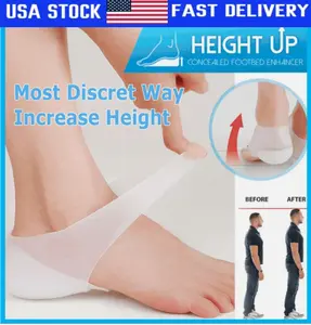 Concealed Footbed Enhancers Invisible Height Increase Silicone Insoles Pads