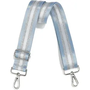 Purse Strap Silver Hardware Wide Bag Straps Replacement Crossbody Adjustable Shoulder Strap for Purses