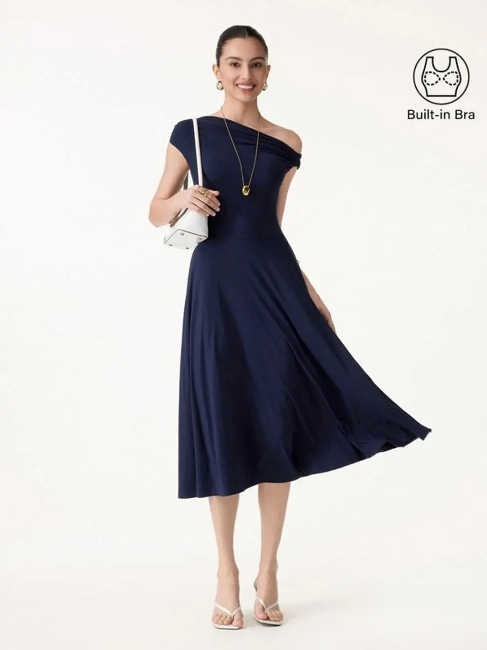 SkinKiss Multi-Wear Midi Bra Dress with Pockets