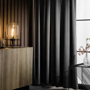 2pcs Industrial Style Velvet Curtains, Luxurious Feel, Living Room Bedroom Hanging Curtain, Noise Reduction Insulation