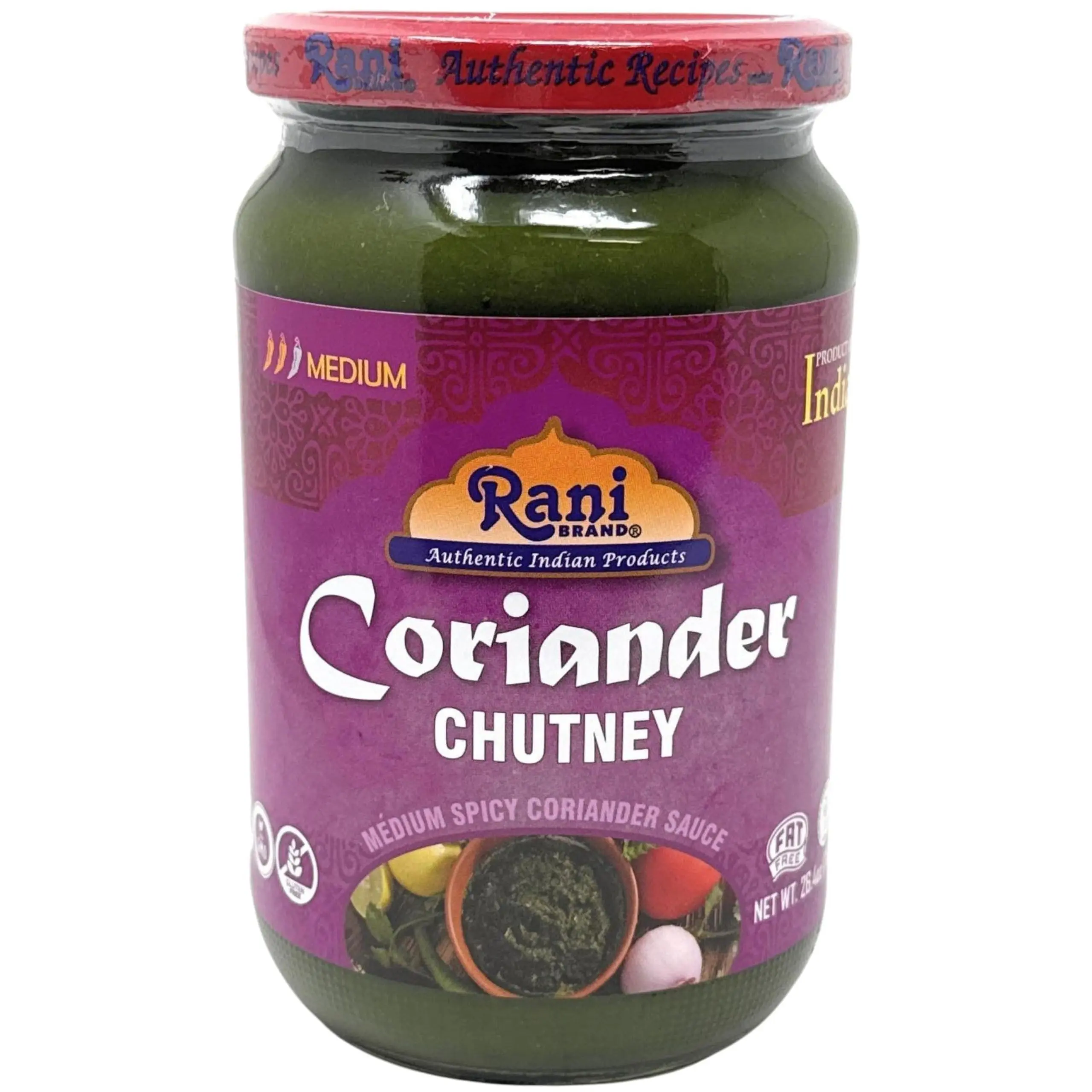 Rani Coriander (Cilantro) Chutney 26.4oz (750g) Bulk Glass Jar, Ready to Eat ~ Vegan | Gluten Free | NON-GMO | Kosher | Indian Origin