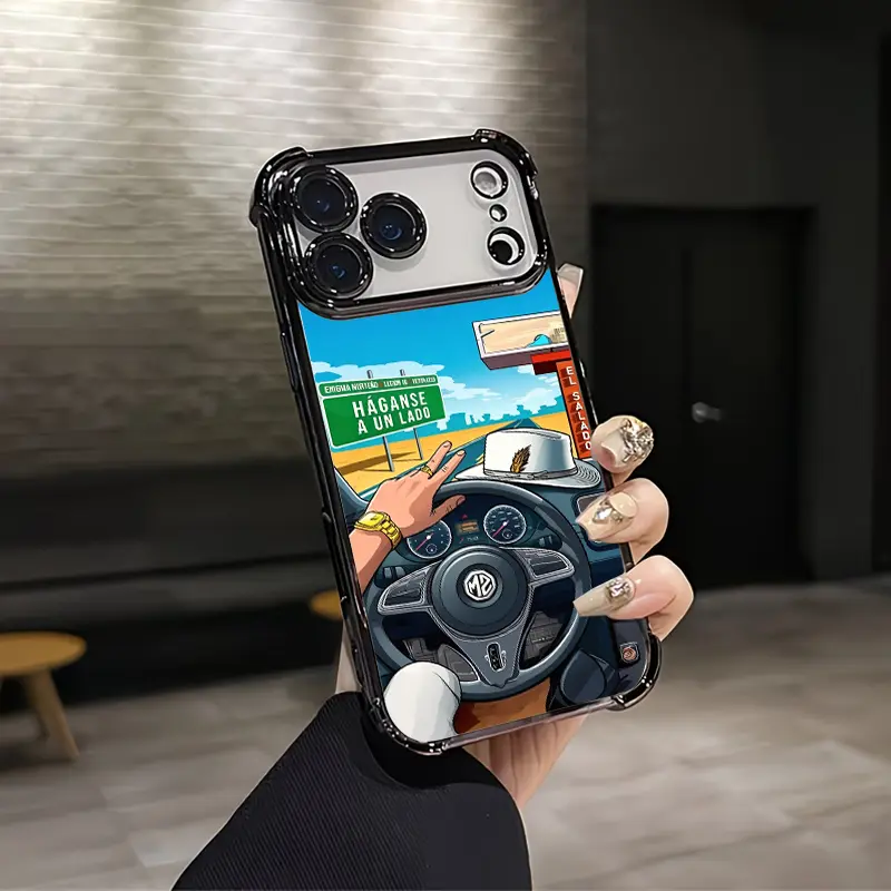 West Coast Highway  Driving Guy Aesthetic Design Pattern Casing For iPhone 17 16 15 14 13 12 Samsung 22 23 24 25 Plus Pro Max Ultra Soft Silicon TPU Shockproof Protector Vintage Unique Fashion Mobile Phone fashionable Case trendy gift pretty