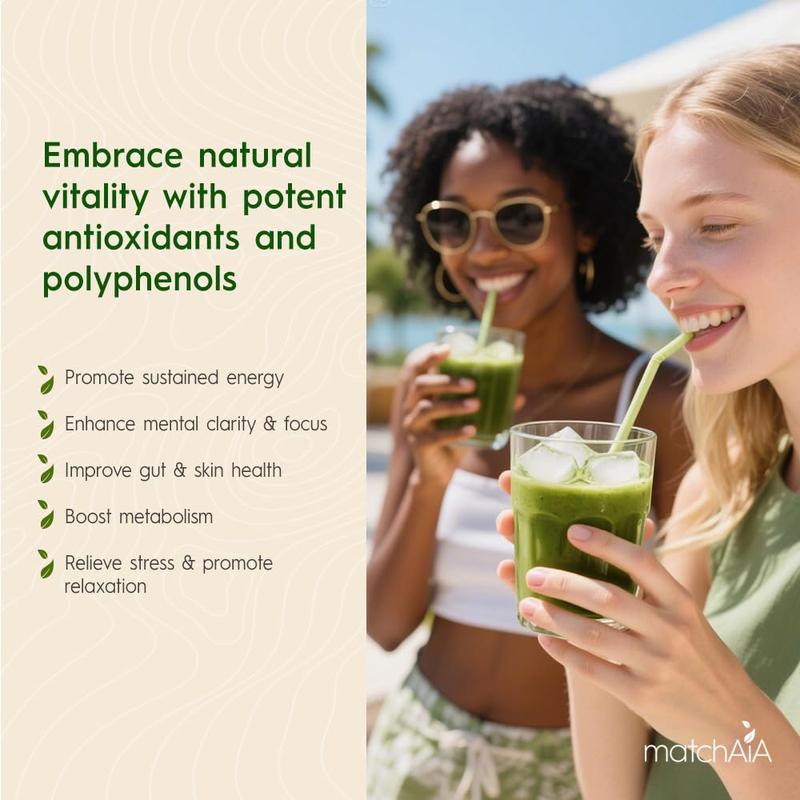 MatchAiA Premium Ceremonial Grade, USDA-Certified Organic Matcha, 100% Pure Green Tea Powder, First Spring Harvest, Sugar Free, Gluten Free