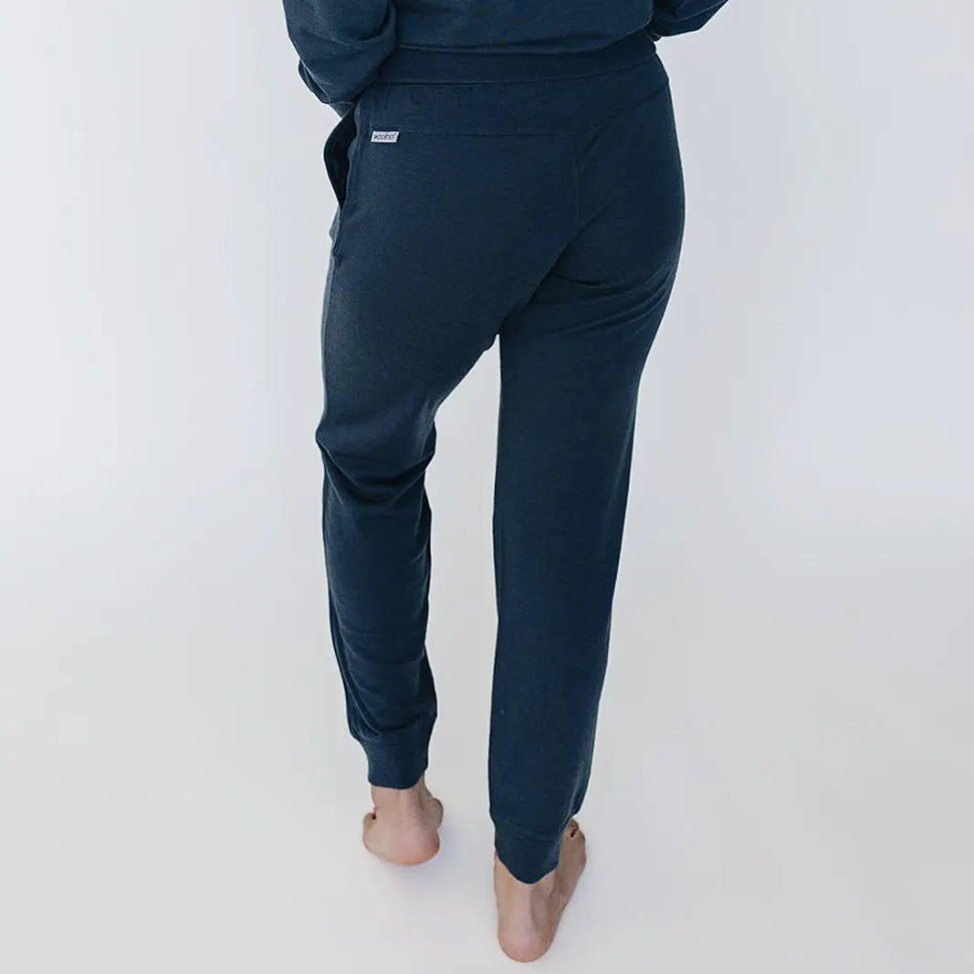 Women's Merino Wool Activewear Sports Joggers - Quick Dry, Anti-Odour Stretchy French Terry Fabric for Hiking, Workout & Lounge