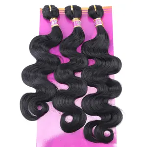 3 Bundles Body Synthetic Hair Weave Extensions 16 18 20 Inches Mixed Color Black Hair Weft 100 inch  wig