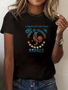 100% Cotton Vintage Funny Sriracha Hot Chili Sauce Gift T-Shirt
