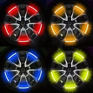 40pcs High-Visibility Reflective Wheel Stickers Decal, Automotive Auto Parts Accessories, Car Fashion Accessory