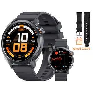 KOSPET ORB Smartwatch, Bluetooth Calling, 44-Day Battery Life, 50M Waterproof, AMOLED Display, Android & iOS Compatible, Heart Rate Monitor, Health Tracker, Touch Screen, Black - Monitoring, New Year Pick
