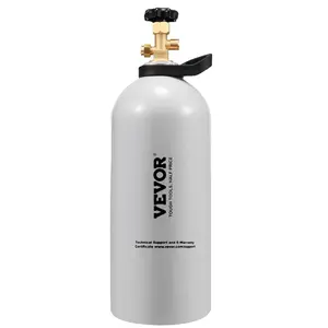VEVOR CO2 Tank, 10 lbs New Aluminum Alloy Cylinder, CO2 Air Tank with Light Spray Coating, CGA320 Valve, Handle Adjustable Pressure, DOT Approved Cylinder for Draft Beer Dispensing and Soda Maker