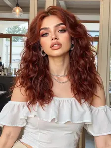 20 Inch Small Curls Wig, High Temperature Resistant Synthetic Hair Material, Fashionable Look, Holiday and Daily Use, Stylish Accessory